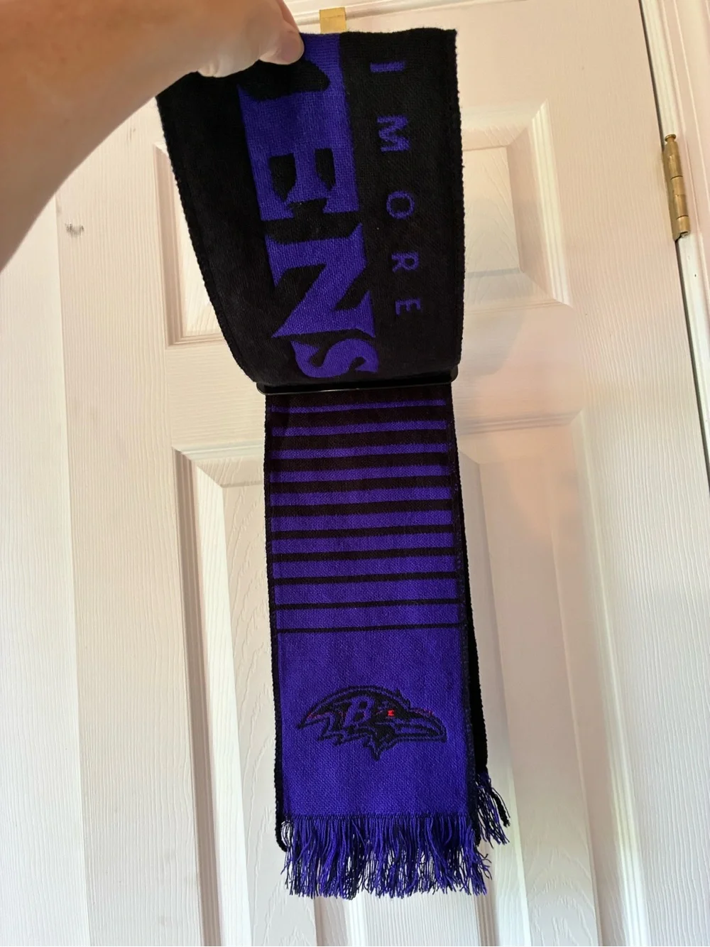 Baltimore Ravens Forever Collectibles NFL Knit Scarf Purple Black NWOT